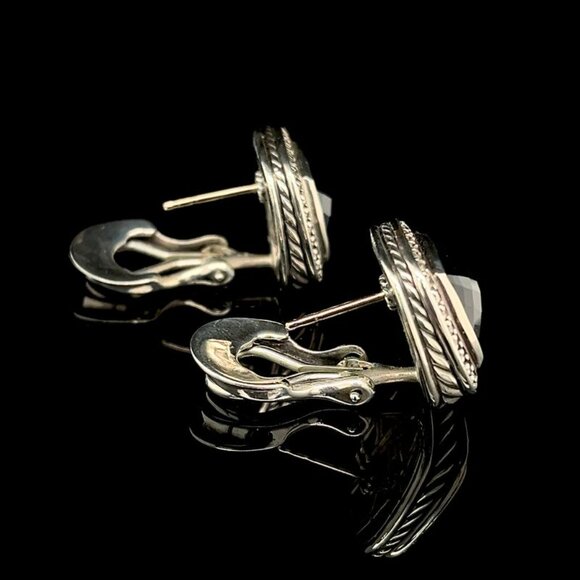 David Yurman Onyx Diamond Earrings - Picture 3 of 4